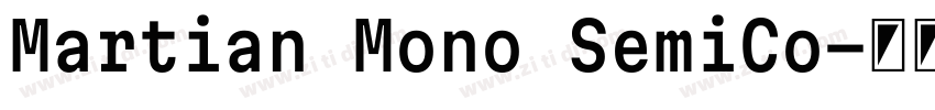 Martian Mono SemiCo字体转换